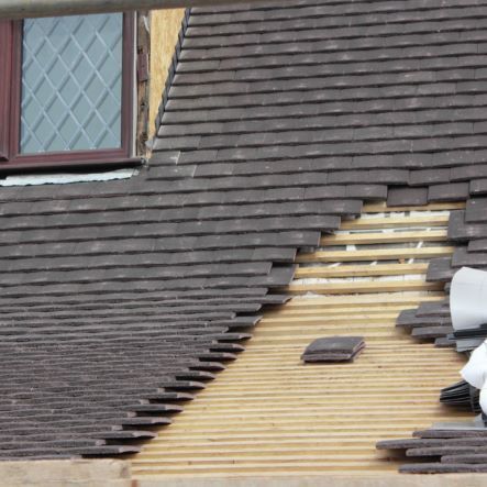 A Storm-Damaged Roof